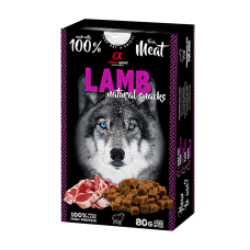 Alpha Spirit Dog Natural Snack Lamb - Напіввологі ласощі з іберійською свининою для дорослих собак 80 г