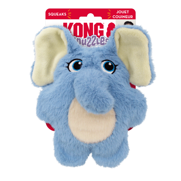 KONG (Конг) Dog Snuzzles Kiddos Elephant - Игрушка для собак слоненок с пищалкой размер S