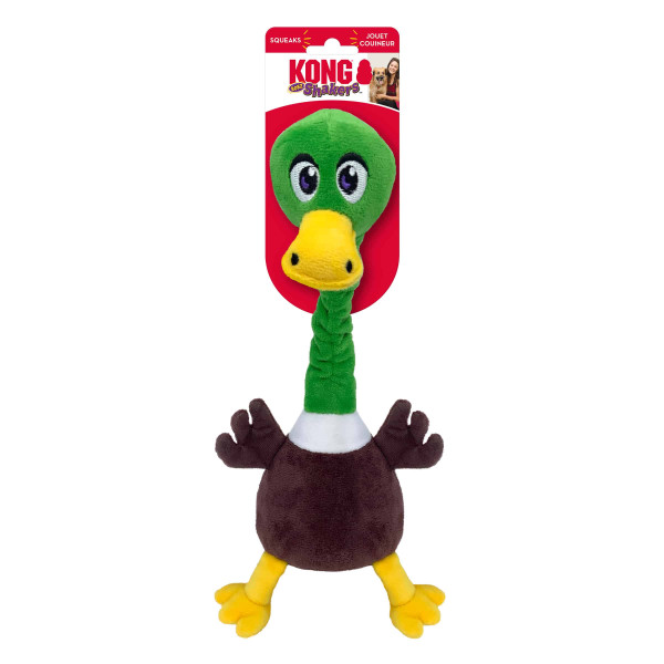 KONG (Конг) Dog Shakers Bobz Mallard - Игрушка для собак утка с пищалкой M