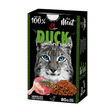 Alpha Spirit Cat Natural Snack Duck - Напіввологі ласощі з качкою для дорослих котів 80 г