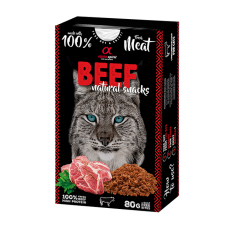 Alpha Spirit Cat Natural Snack Beef - Напіввологі ласощі з яловичиною для дорослих котів 80 г