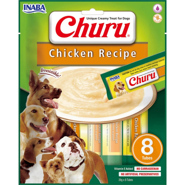 INABA (Инаба) Dog Churu Mousse With Chicken - Лакомство для собак мусс сливочный с курицей 160 г