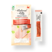Natural Kitty (Нейчерал Китти) Fuctional Creamy Treat Chicken Puree Weight Control/Sterilised - Функциональные крем-снеки контроль веса для кошек куриное пюре 4х12 г