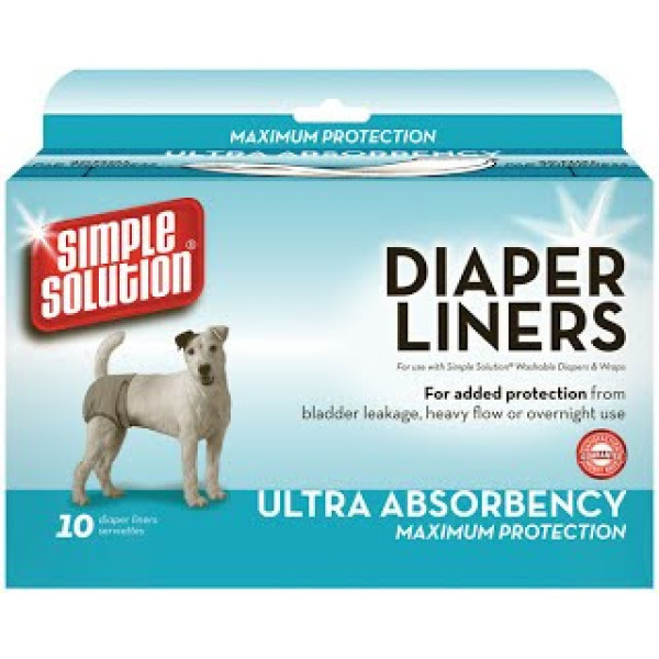 Simple Solution (Симпл Солюшн) Disposable Diaper Liner-Heavy Flow - Влагоуборочные прокладки для собак 10 шт.