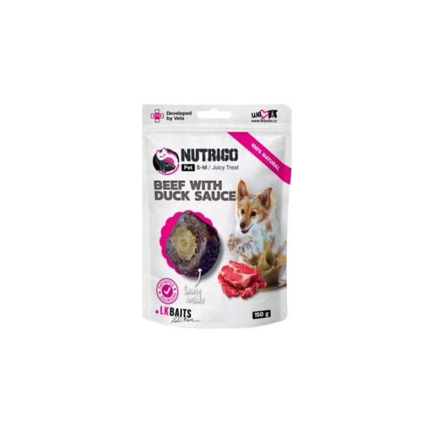 LК Baits (ЛК Бейст) Dog Nutrigo Adult Small & Medium Breed Beef & Duck Sauce - Лакомство для взрослых собак мелких и средних пород для дрессировки с мясом говядины и утиным соусом 150 г