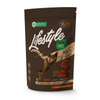 Nature`s Protection (Нэйчер Протекшн) Lifestyle GF Salmon with Krill Sterilised Adult Cat - Сухой беззерновой корм для котов стерилизованных с лососем 0.4 кг