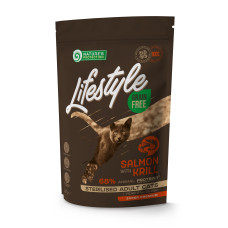 Nature`s Protection (Нейчер Протекшн) Lifestyle GF Salmon with Krill Sterilised Adult Cat - Сухий беззерновий корм для котів стерилізованих з лососем 0.4 кг