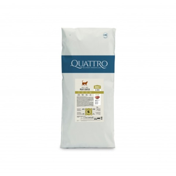 Quattro (Кватро) Cat Grain Free Duck Indoor Adult - Сухой беззерновой корм для взрослых котов живущих в помещении с мясом утки 15 кг