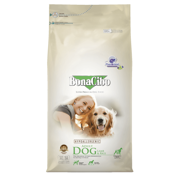 BonaCibo (Бонасібо) Adult Dog Lamb & Rice - Сухий корм для дорослих собак усіх порід з ягням та рисом 4 кг