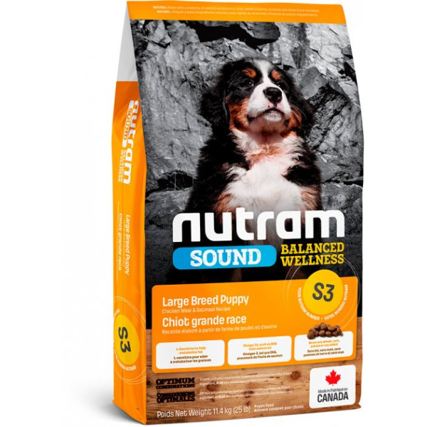 Nutram (Нутрам) S3 Sound Balanced Large Breed Puppy Chiken - Сухий корм для цуценят великих порід з куркою 11.4 кг