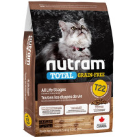 Nutram (Нутрам) T22 Turkey & Chiken - Сухий беззерновий корм для котів з індичкою та куркою 5.4 кг