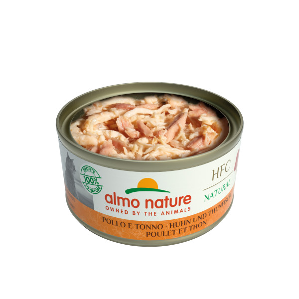 Almo Nature (Альмо Натюр) HFC Cat Natural Tuna & Chicken - Влажный корм для кошек с тунцем и курицей 70 г