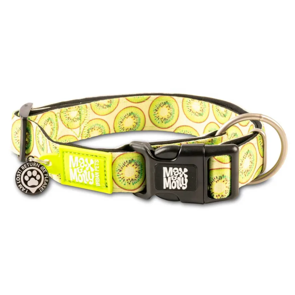 Max & Molly  (Макс Молли) Smart ID Collar Kiwi L - Ошейник для собак с принтом киви