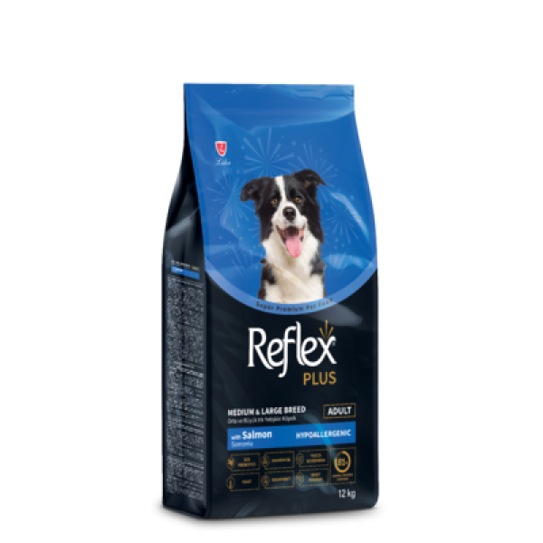 Reflex Plus (Рефлекс Плюс) Dog Medium & Large Breed Salmon - Сухий корм для собак середніх і великих порід з лососем 12 кг