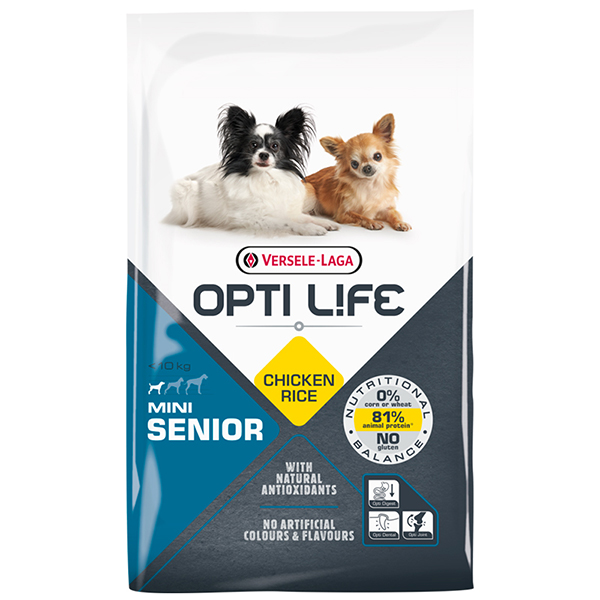 Opti Life (Опти Лайф) Senior Mini With Chicken Сухой корм для пожилых собак мини и малых пород с курицей 7.5 кг