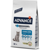 Advance Cat Sterilized Turkey - Сухой корм для взрослых стерилизованных кошек с индейкой 3 кг