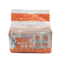 Misoko&Co (Мисоко&Ко) Disposable Diapers For Female Dogs With Charcoal Moisture Indicator Lavender Scent - Одноразовые подгузники для собак-сук миниатюрных пород с углем, индикатором влажности и ароматом лаванды XS 12 шт.