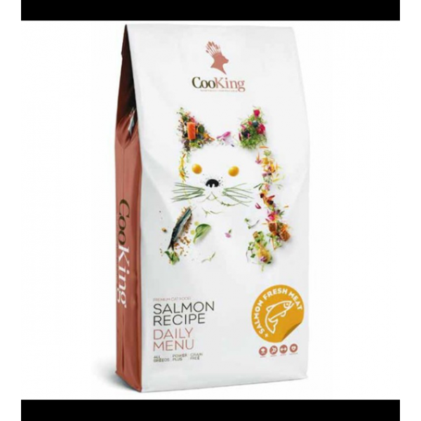 CooKing (КуКин) Cat Adult Salmon - Сухой корм для кошек беззерновой с лососем 8 кг