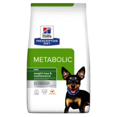 Hill`s (Хилс) Prescription Diet Dog Chicken Metabolic Weight Loss Adult Mini - Сухой лечебный корм для взрослых собак мелких пород для коррекции веса с мясом курицы 1 кг
