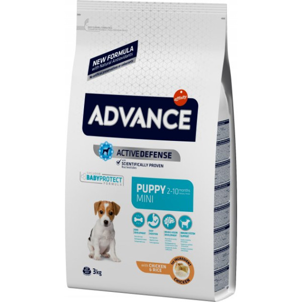 Advance Dog Mini Puppy Chicken & Rice - Сухий корм для цуценят дрібних порід з куркою та рисом 3 кг