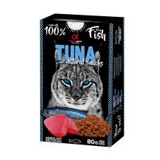 Alpha Spirit Cat Natural Snack Tuna - Напіввологі ласощі з тунцем для дорослих котів 80 г