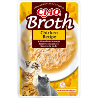INABA (Инаба) Cat Ciao Broth With Chicken - Лакомство для кошек тушеная курица в бульоне 40 г