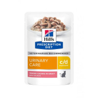 HILL'S (Хилс) Prescription Diet C/D Salmon - Влажный корм для кошек, уход за мочевыделительной системой, с лососем 85 г