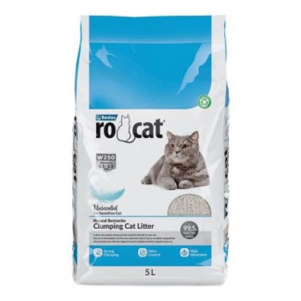 Ro Cat (Ро Кэт) Classic - Наполнитель для кошачьих туалетов бентонитовый без запаха 5 л