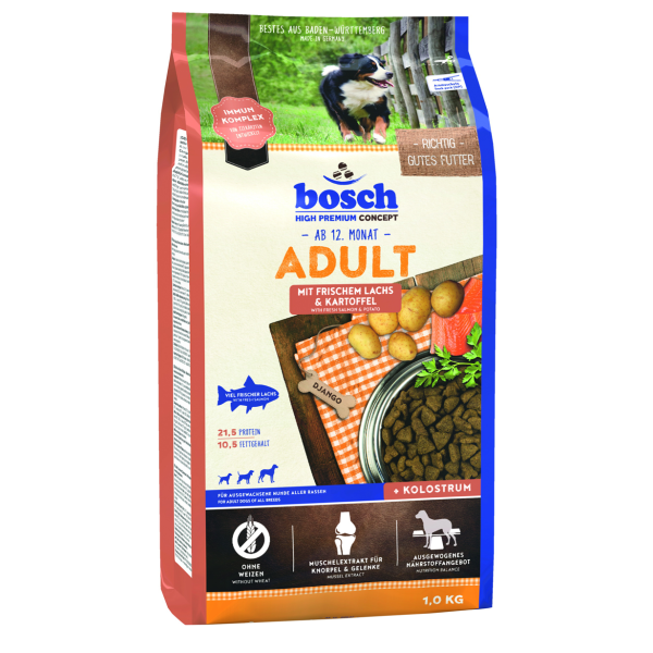 Bosch (Бош) HPC Adult Dog Salmon&Potato - Сухой корм для взрослых собак всех пород лосось с картошкой 1 кг