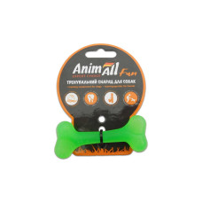 AnimAll Fun - Игрушка для собак кость, зеленая, 8 см