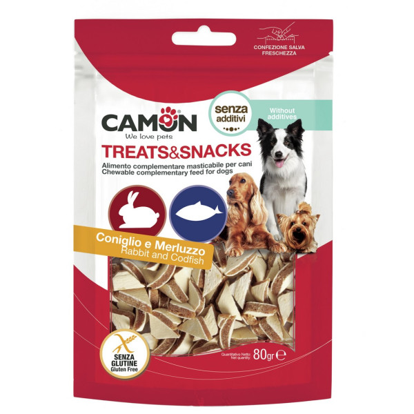 Camon (Камон) Dog Treats Triangular Sandwich With Rabbit&Cod - Лакомство для собак треугольный сэндвич с кроликом и треской 80 г