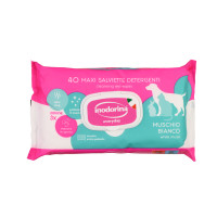 Inodorina (Инодорина) Everyday Muschio Bianco - Влажные салфетки для всех типов шерсти кошек, собак и кроликов с ароматом белого мускуса 40 шт