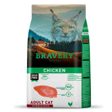 Bravery (Бравері) Cat Adult Sterilized Chicken - Сухий беззерновий корм для котів 2 кг