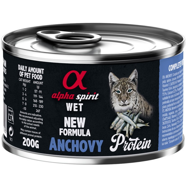 Alpha Spirit (Альфа Спирит) Anchovy Protein - Влажный корм для кошек с анчоусами 200 г
