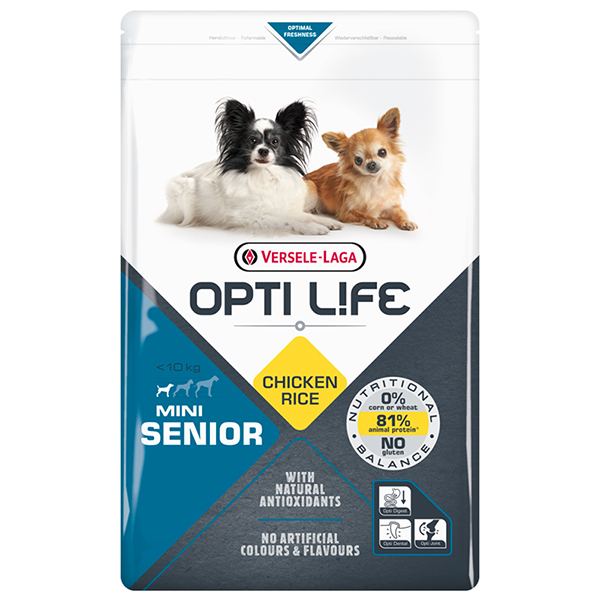 Opti Life (Опти Лайф) Senior Mini With Chicken Сухой корм для пожилых собак мини и малых пород с курицей 2.5 кг