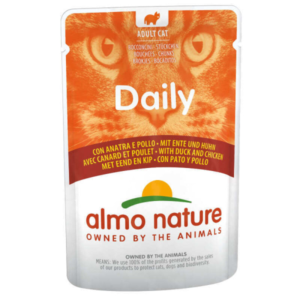 Almo Nature (Альмо Натюр) Daily Cat Chicken & Duck - Влажный корм для кошек с курицей и уткой 70 г
