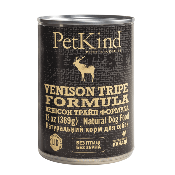 Petkind (Петкайнд) Venison Tripe Formula - Влажный корм для собак с говядиной, олениной и говяжьим рубцом 369 г