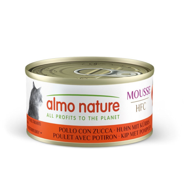 Almo Nature (Альмо Натюр) HFC Cat Mousse Chicken & Pumpkin - Влажный корм для кошек с курицей и тыквой 70 г