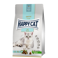 Happy Cat (Хепи Кет) Poultry Sensitive Light Adult - Сухой корм для взрослых котов для контроля веса с мясом птицы 300 г