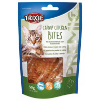 Trixie (Трикси) Premio Catnip Chicken Bites - Лакомство для кошек кусочки с куриной грудкой и кошачьей мятой 50 г
