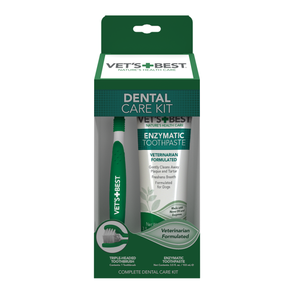 Vet's Best (Ветс Бест) Dental Care Kit - Зубная паста + зубная щетка для собак 103 мл
