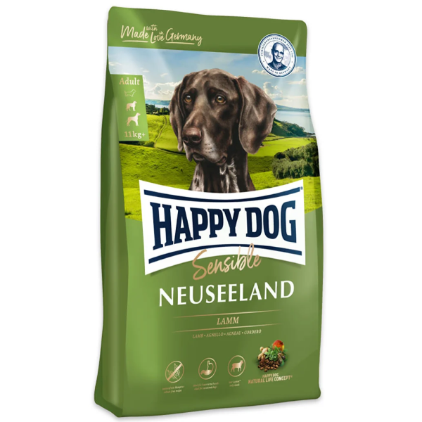 Happy Dog (Хепи Дог) Lamb Sensible Neuseeland Adult Medium & Maxi Сухой корм для взрослых собак средних и больших пород с чувствительным пищеварением с мясом ягнёнка 4 кг