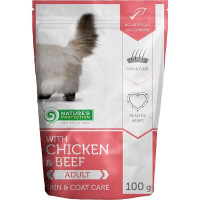 Nature's Protection (Нейчер Протекшн) Cat Skin&Coat with Chicken&Beef - Влажный корм для кошек для кожи и шерсти с курицей и говядиной 100 г