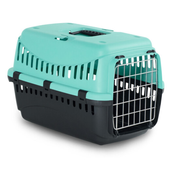 Bergamo (Бергамо) Gipsy 1 small Metal - Переноска голубая для собак и котов 44x28.5x29.5 см