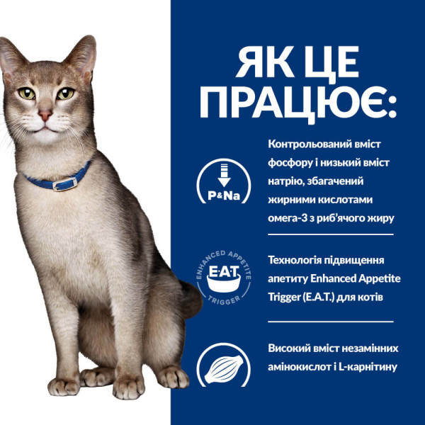 Hill’s PD Feline k/d Kidney Care – Сухий лікувальний корм для кішок при захворюваннях нирок з рибою 1.5 кг