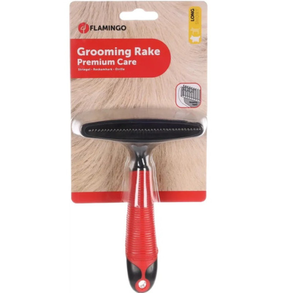 Flamingo (Фламинго) Undercoat rake rotating Fine Premium Care - Расческа для собак с вращающимися густыми зубцами 16x11x3 см