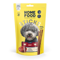 Home Food (Хоум Фуд) Dog Grain Free Beef Meat Strips All Life Stages All Breeds - Лакомство беззерновое для собак всех возрастов и всех пород мясная соломка с мясом говядины 80 г