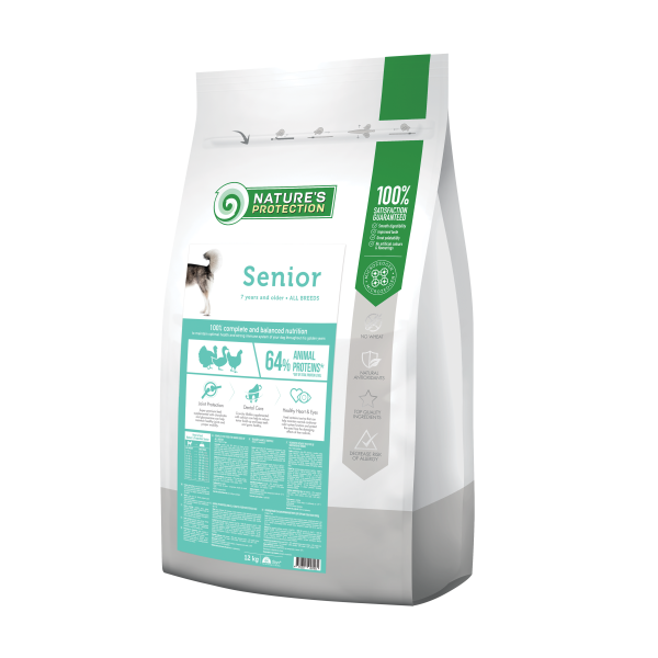 Nature`s Protection (Натур Протекшн) Senior All Breeds 7+ - Сухой корм для взрослых собак старше 7 лет с птицей 12 кг