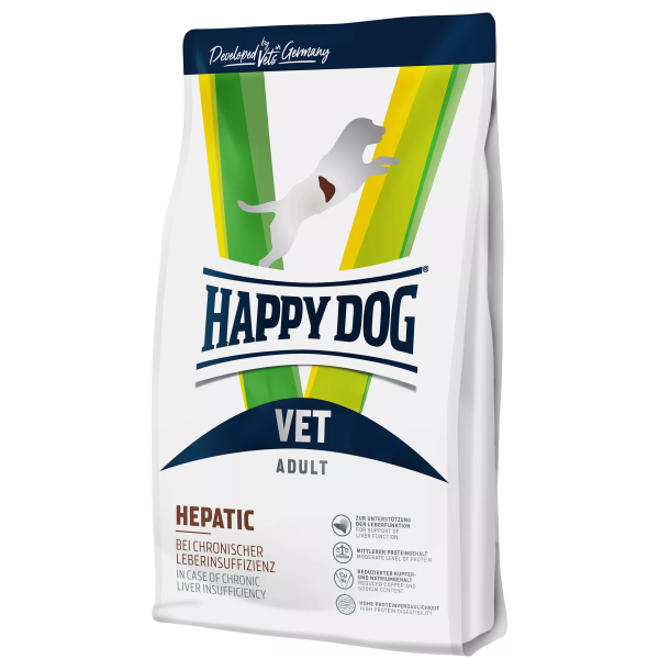Happy Dog (Хепі Дог) Vet Diet Chicken & Rice Hepatic Adult All Breeds - Сухой лечебный корм для взрослых собак всех пород для поддержания функции печени с мясом курицы и рисом 4 кг