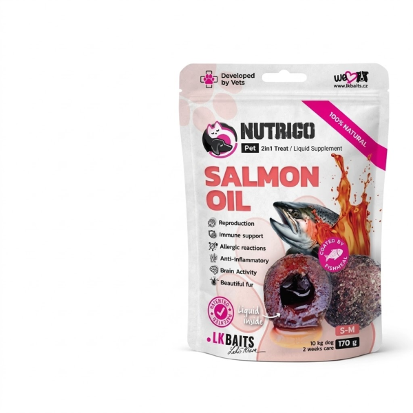 LК Baits (ЛК Бейтс) Dog Nutrigel Adult Small & Medium Breed Salmon Oil - Лакомство для взрослых собак мелких и средних пород для поддержания здоровья кожи и шерсти с маслом лосося 170 г